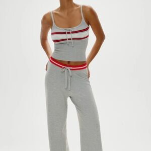 Frankies Bikinis Barrymore knit top and sweatpants set